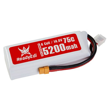 ReadyEdi 5200mAH 14.8V 75C 4S1P Lipo Battery Pack With XT60 Plug סוללה ליתיום