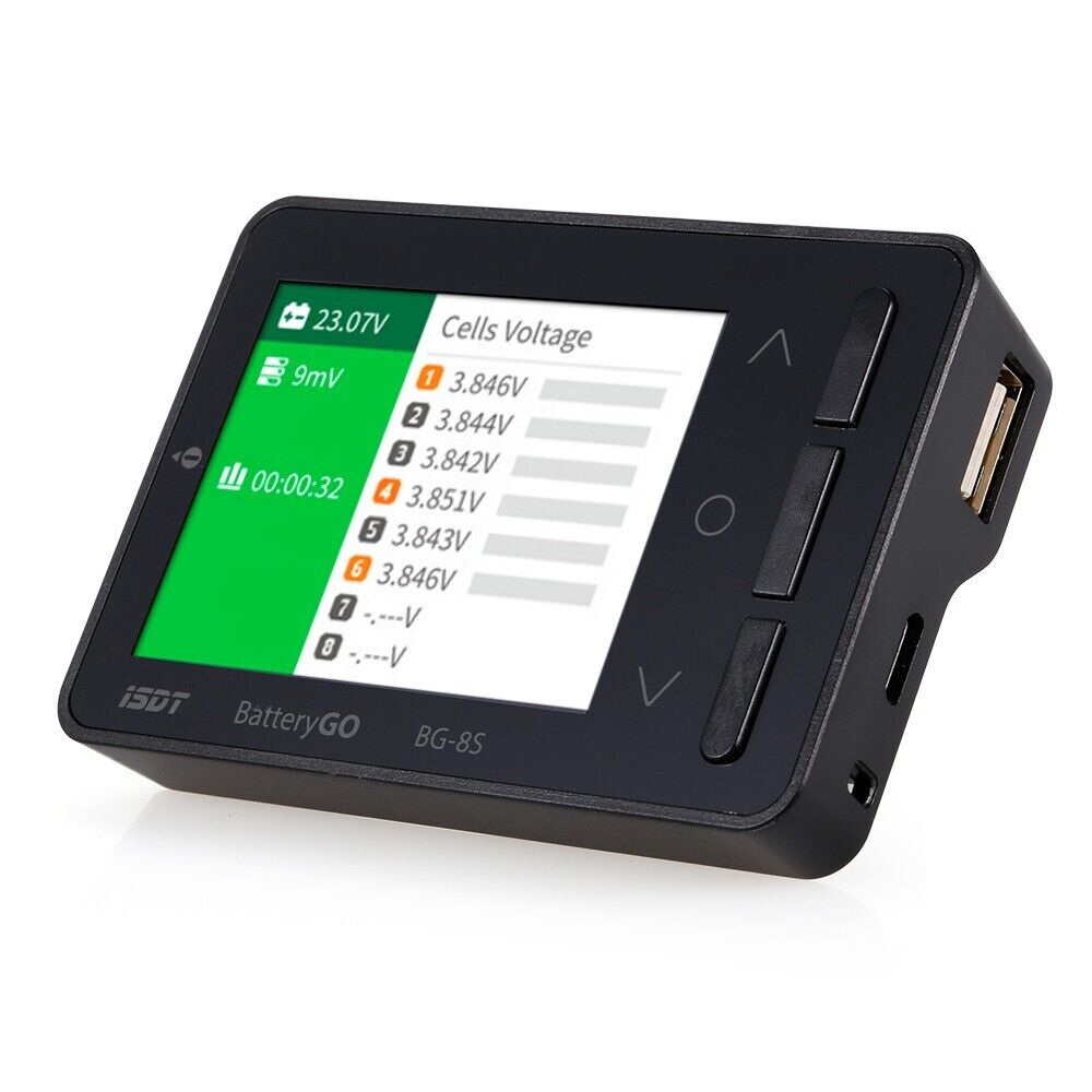 BG-8S Battery Meter, LCD Display Digital Battery Capacity Balance Checker for LiPo Batteries