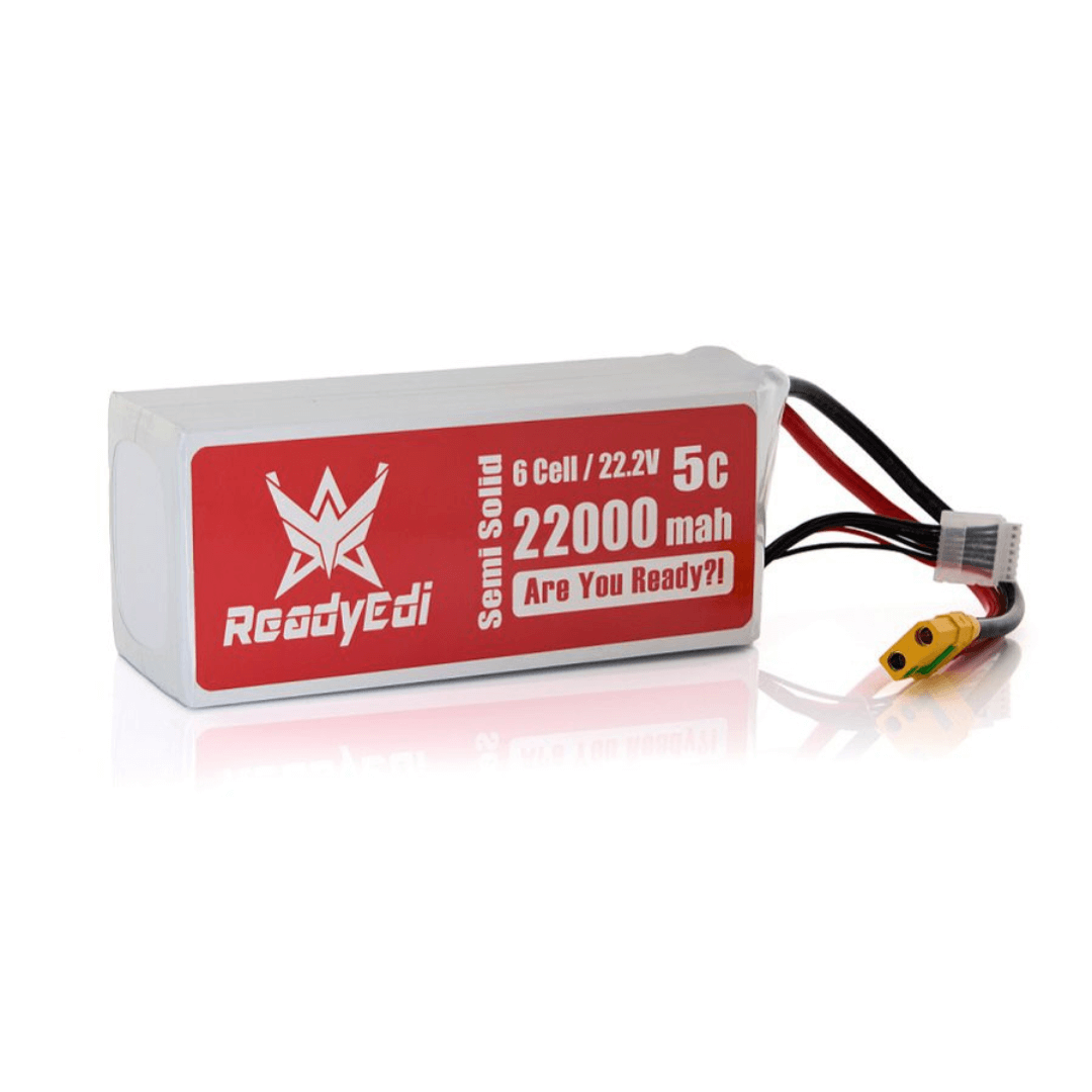 ReadyEdi 22000mAh 22.2V 5C 6S1P 251.7Wh/kg UAV High Density Solid-State Lithium-ion Battery Pack With XT90 Plug