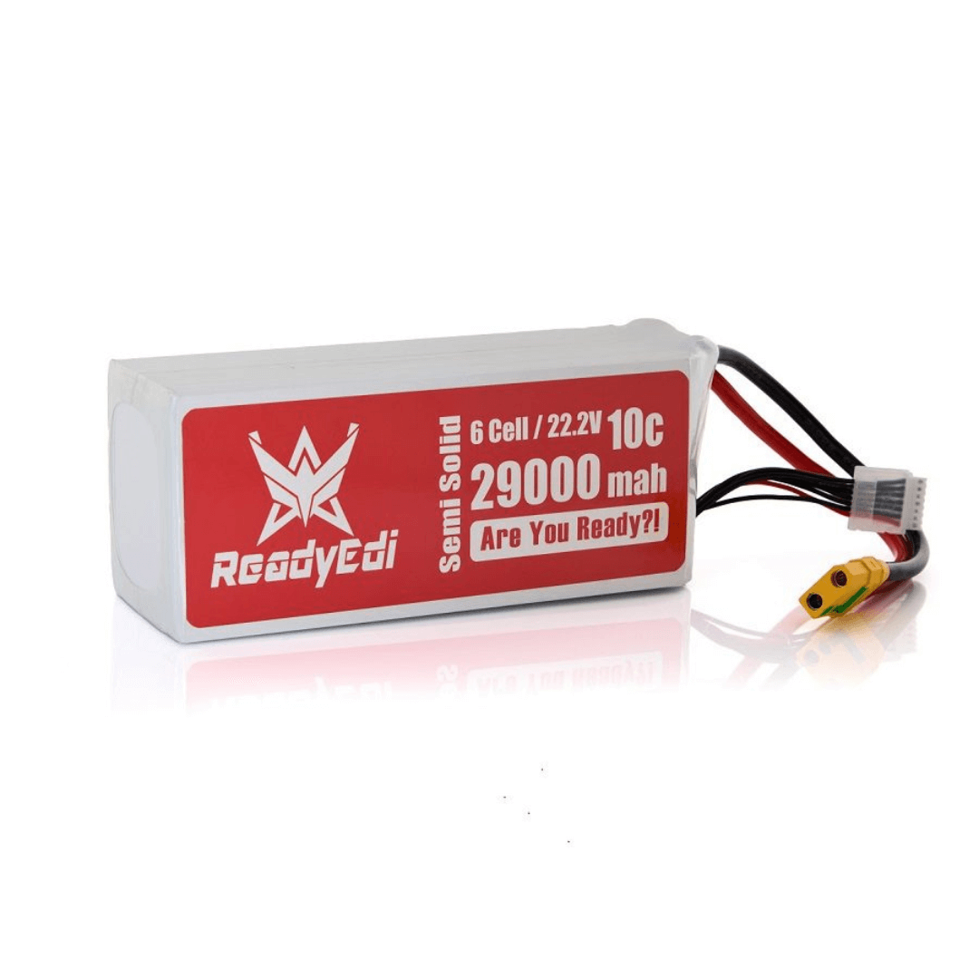 ReadyEdi 29000mAh 22.2V 10C 6S1P 350Wh/kg UAV High Density Solid-State Lithium-ion Battery Pack With XT90 Plug